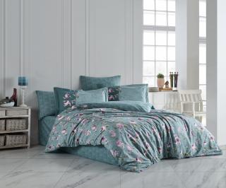 Lenjerie de Pat Bumbac Poplin 2 Persoane - Benita Yesil