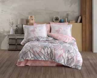 Lenjerie de Pat Bumbac Poplin 2 Persoane - Diana - Gri