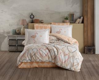 Lenjerie de Pat Bumbac Poplin 2 Persoane - Diana Kahve