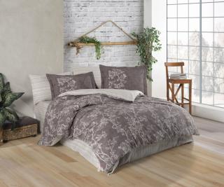 Lenjerie de Pat Bumbac Poplin 2 Persoane - Dream Kahve