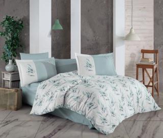 Lenjerie de Pat Bumbac Poplin 2 Persoane - Estate Albastru