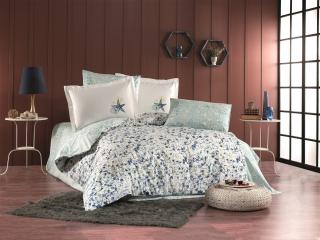 Lenjerie de Pat Bumbac Poplin 2 Persoane - Frame Lacivert