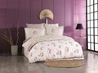 Lenjerie de Pat Bumbac Poplin 2 Persoane - Martha Bej