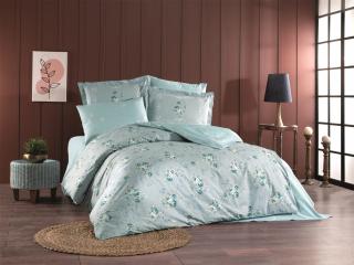 Lenjerie de Pat Bumbac Poplin 2 Persoane - Martha Mint