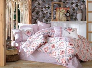 Lenjerie De Pat, Bumbac Ranforce, 2 Persoane, Crystal Lilac