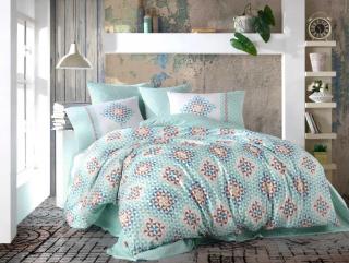 Lenjerie De Pat, Bumbac Ranforce, 2 Persoane, Crystal Turquoise