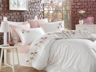 Lenjerie De Pat Premium, Bumbac 100%,  6 piese, Anetta