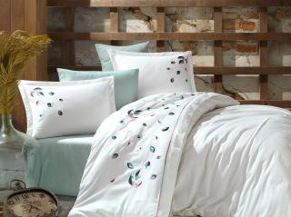 Lenjerie De Pat Premium, Bumbac 100%,  6 piese, Melodi
