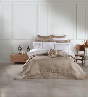 Set Cadou Luxury Jacquard Regal, 11 Piese, Cuvertura Inclusa, Katrina Bej