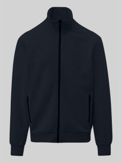 Bluza barbati big sizes cu fermoar, croiala Regular fit, Bleumarin