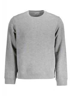 Bluza barbati, cu imprimeu cu logo, Regular fit, gri