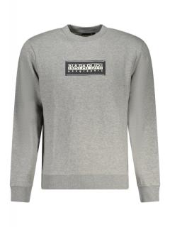 Bluza barbati cu imprimeu cu logo, Regular Fit, Gri