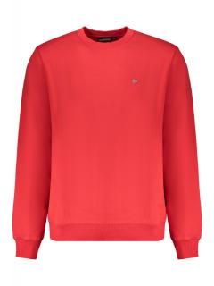 Bluza barbati, cu logo brodat, Regular fit, rosu