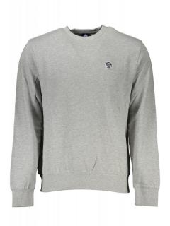Bluza barbati, cu mini logo brodat, Regular fit, gri