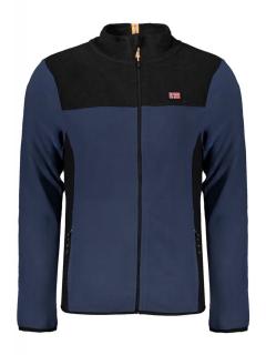 Bluza cu fermoar barbati, cu 2 buzunare exterioare, cu logo brodat, bleumarin