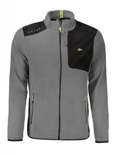 Bluza cu fermoar barbati, cu 2 buzunare exterioare, cu logo brodat, verde inchis, Norway
