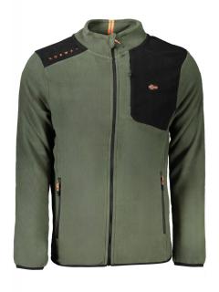 Bluza cu fermoar barbati, cu 2 buzunare exterioare. logo brodat, verde inchis