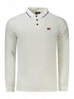 Bluza polo barbati, cu logo, Regular fit, alb