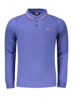 Bluza polo barbati, cu logo, Regular fit, albastru deschis