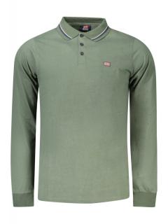 Bluza polo barbati, cu logo, Regular fit, verde deschis