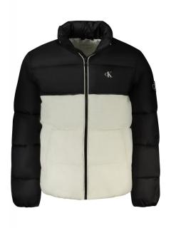 Geaca bomber barbati, cu 2 buzunare exterioare, cu gluga, logo, alb