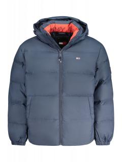 Geaca bomber barbati, cu 2 buzunare exterioare, cu gluga, logo, albastru inchis