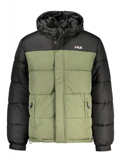 Geaca bomber barbati, cu 2 buzunare exterioare, cu gluga, logo, verde