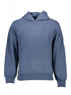 Hanorac barbati, cu imprimeu cu logo, Regular fit, albastru deschis