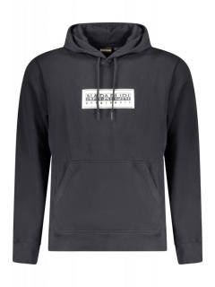 Hanorac barbati, cu imprimeu cu logo, Regular fit, negru