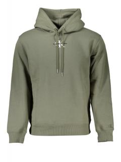 Hanorac barbati, cu imprimeu cu logo, Regular fit, verde inchis