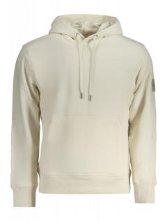 Hanorac barbati, cu logo brodat, Regular fit, alb