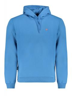Hanorac barbati, cu mini logo brodat, Regular fit, albastru