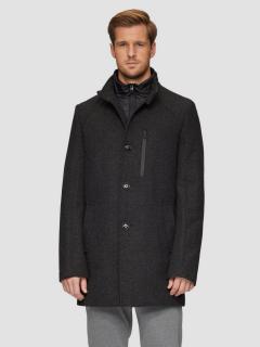Palton barbati, cu dubla inchidere, 2 buzunare oblice, Regular fit, Negru