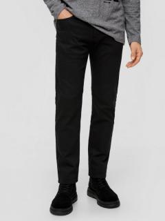 Pantaloni barbati Nelio, cu talie medie si croiala Slim Fit, Negru