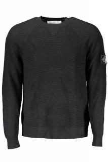 Pulover barbati, cu logo brodat, Regular fit, negru