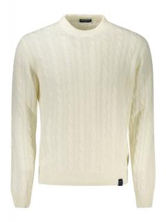 Pulover pe gat barbati, Regular fit, alb
