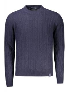 Pulover pe gat barbati, Regular fit, bleumarin