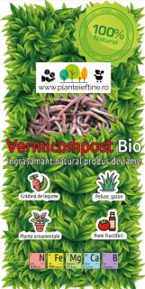 Vermicompost Bio 25 litri , ingrasamant natural , biohumus produs de rame