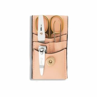 Trusa manichiura 4 piese nr. 1600, etui roz, Gifaz Italy