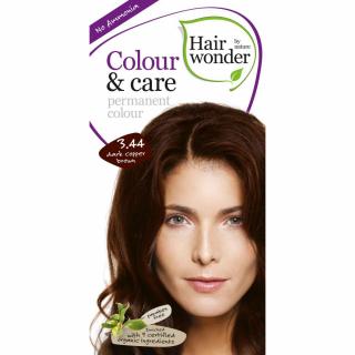 Vopsea de par Hairwonder ColourCare, fara parabeni si fara amoniac, 3.44 Saten inchis, 100 ml