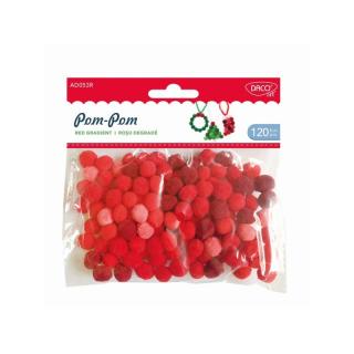 Accesorii craft - AD053 Pom-pom rosu degrade DACO