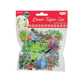 Accesorii craft - AD152 Croco-tigro-zoo animale spuma autoadeziva DACO