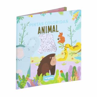 Carte de colorat Colorful Spots Animale