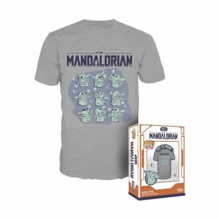 Funko POP! Boxed Tee: Mandalorian- Grogu On Ship