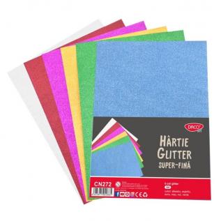 Hartie glitter super-fina A4 6 culori DACO CN272