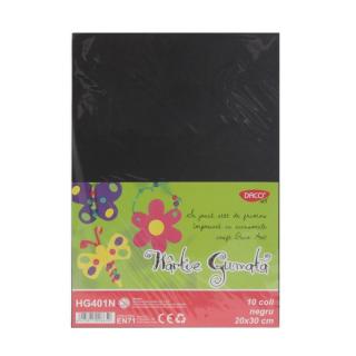 Hartie gumata 10 coli Negru DACO HG401N