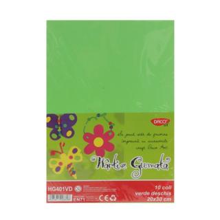 Hartie gumata 10 coli Verde deschis DACO HG401VD