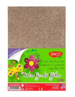 Hartie gumata autoadeziva glitter 10 coli Aramiu DACO HG420AR
