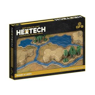 HexTech Battlefield in a Box Terrain: Rivers and Lakes (x22)