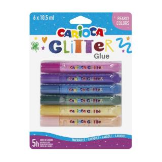Lipici glitter Pearly Set 6 CARIOCA 42113
